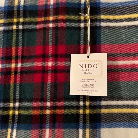 Nido Notte Italia Plaid Throw Blanket - Picture 2 of 3